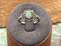 Vintage 10K Solid White Gold Opal beaded rope Cocktail ring sz 6.75--293.25