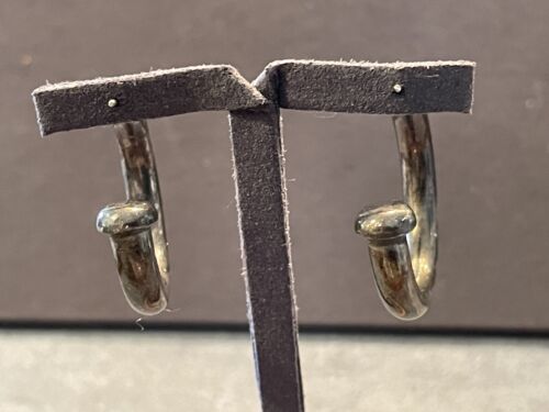 Sterling Silver Hollow Hoop Dangle Earrings--378.24