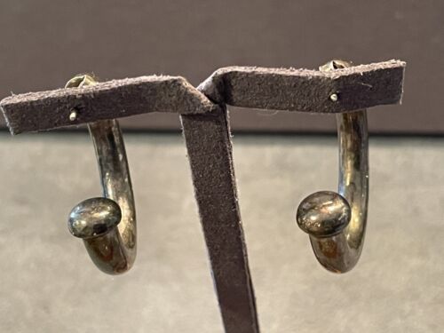 Sterling Silver Hollow Hoop Dangle Earrings--378.24