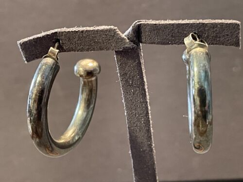 Sterling Silver Hollow Hoop Dangle Earrings--378.24